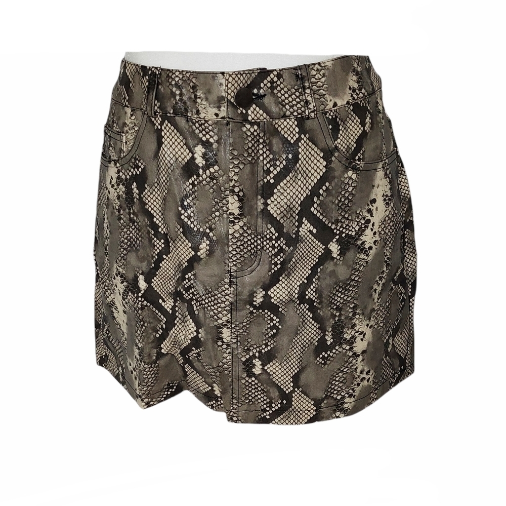 Vigoss Faux Snake Mini Skirt